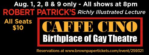 Caffe Cino lecture flyer