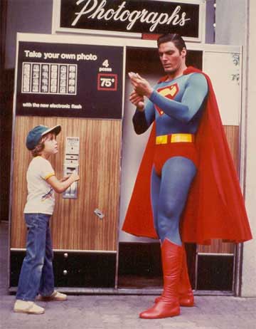 Superman at photobooth