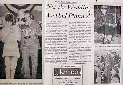 The Mod Wedding newspaper clip