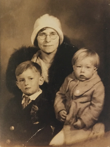 Andy Warhol and his mother and brother