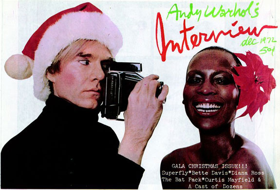 Andy Warhol interviews Naomi Sims - cover of Interview magazine