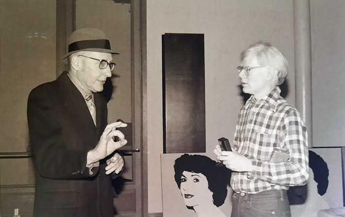 William S. Burroughs and Andy Warhol photographed by Bobby Grossman from the book Low Fidelity by Bobby Grossman.