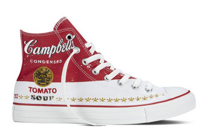 Converse All Stars with Andy Warhol print of a Campbell's Soup Can