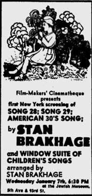 Stan Brakhage at the Film-Makers' Cinematheque