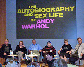 autobiography and sex life of Andy Warhol panel